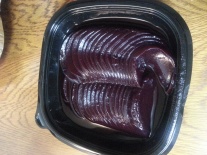 Cranberry sauce in a funny shape